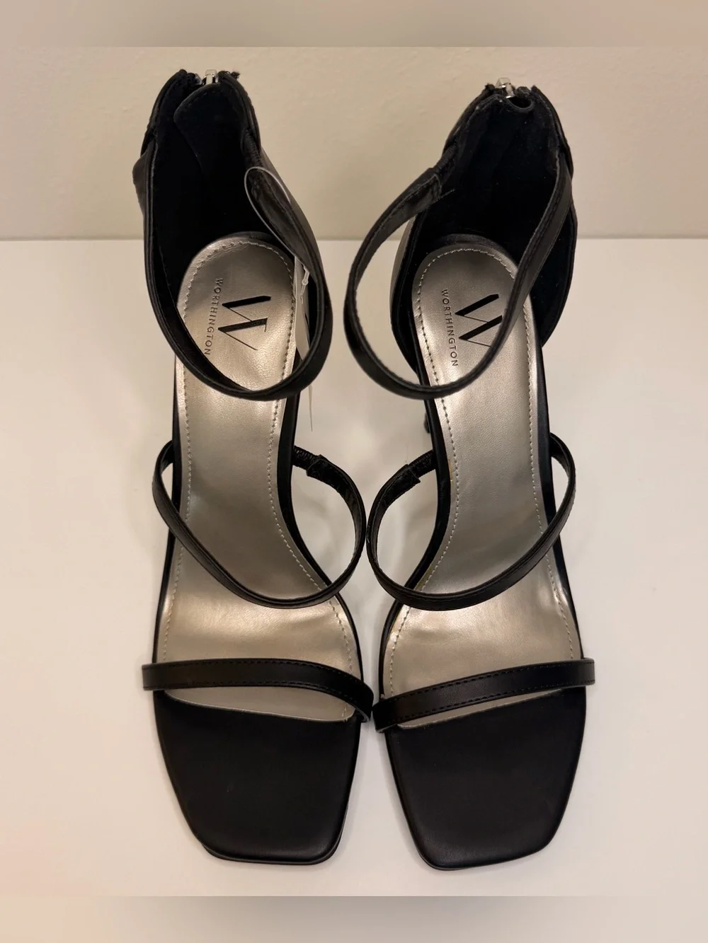 Worthington Black Strappy Stiletto Sandals - Picture 7 of 9